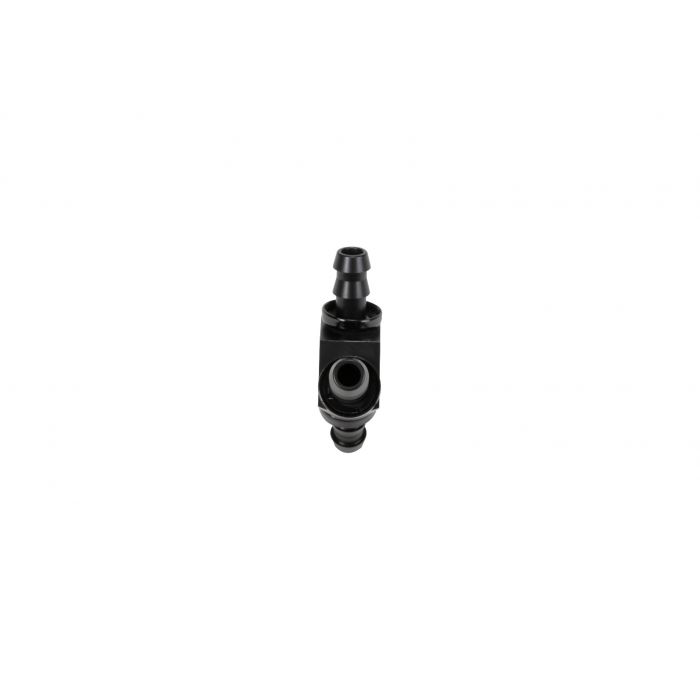 3/8 Inch Black Anodized Aluminum Y Barbed Fitting (For -6 Pushlock Hose) Fleece Performance
