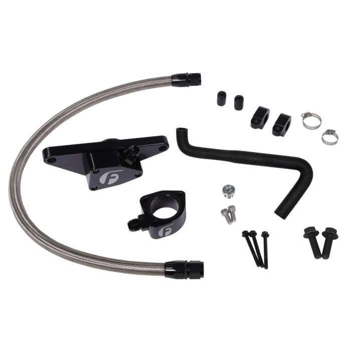Cummins Coolant Bypass Kit 06-07 Auto Trans with Stainless Steel Braided Line Fleece Performance
