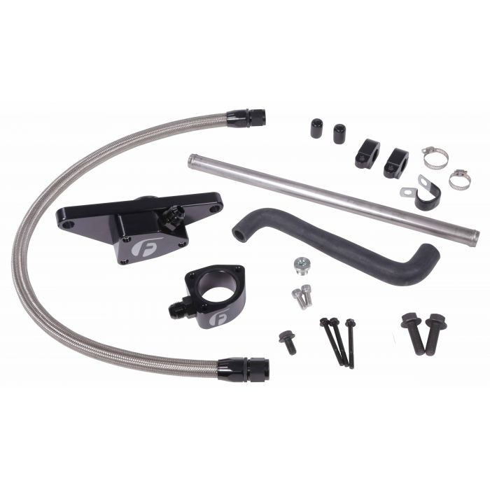 Cummins Coolant Bypass Kit 03-05 Auto Trans with Stainless Steel Braided Line Fleece Performance