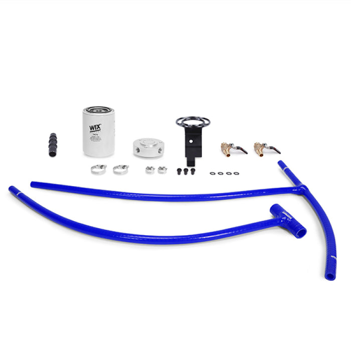 Mishimoto Coolant Filter Kit 2003-2007 Ford Powerstroke 6.0L - Blue Hoses